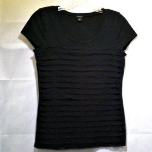 Cute Cap Sleeve Top w/Chiffon Front Ruffles